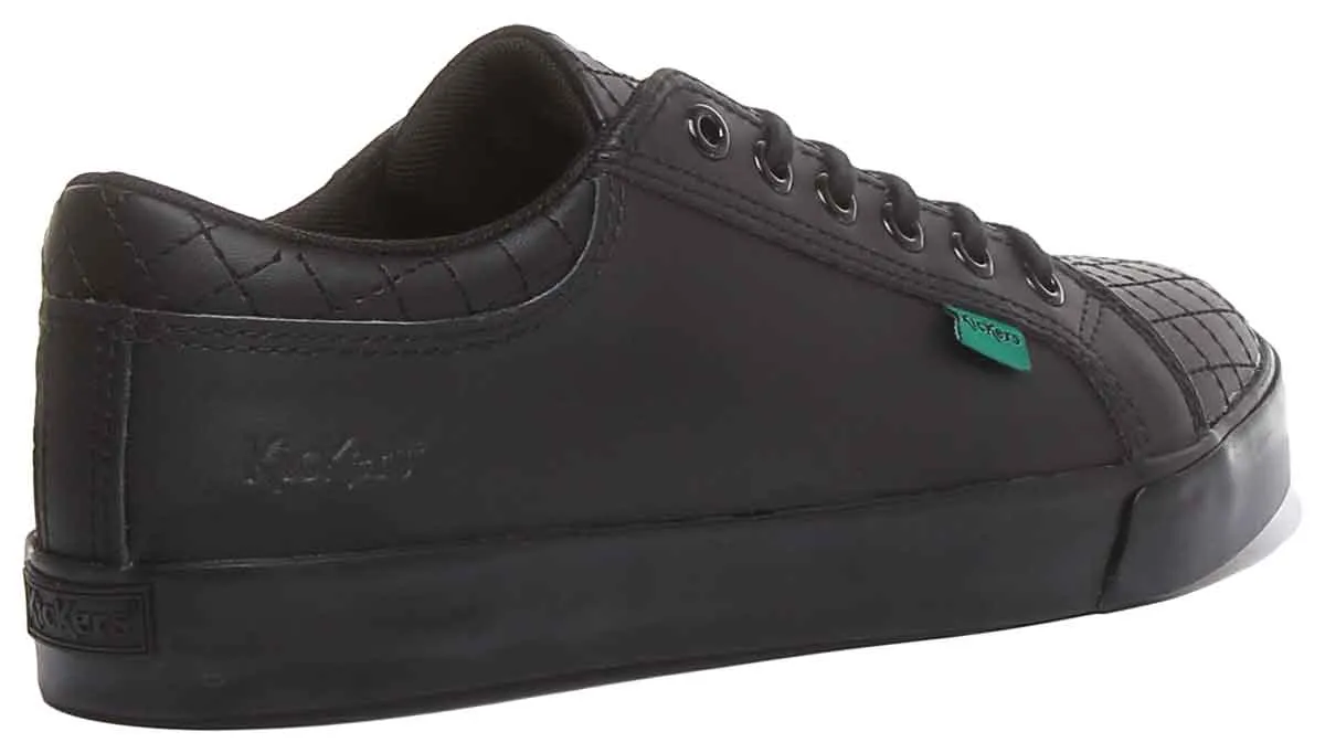 Kickers Tovni Y Quilt In Black Teen Size 3 - 6