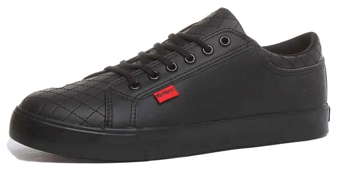 Kickers Tovni Y Quilt In Black Teen Size 3 - 6