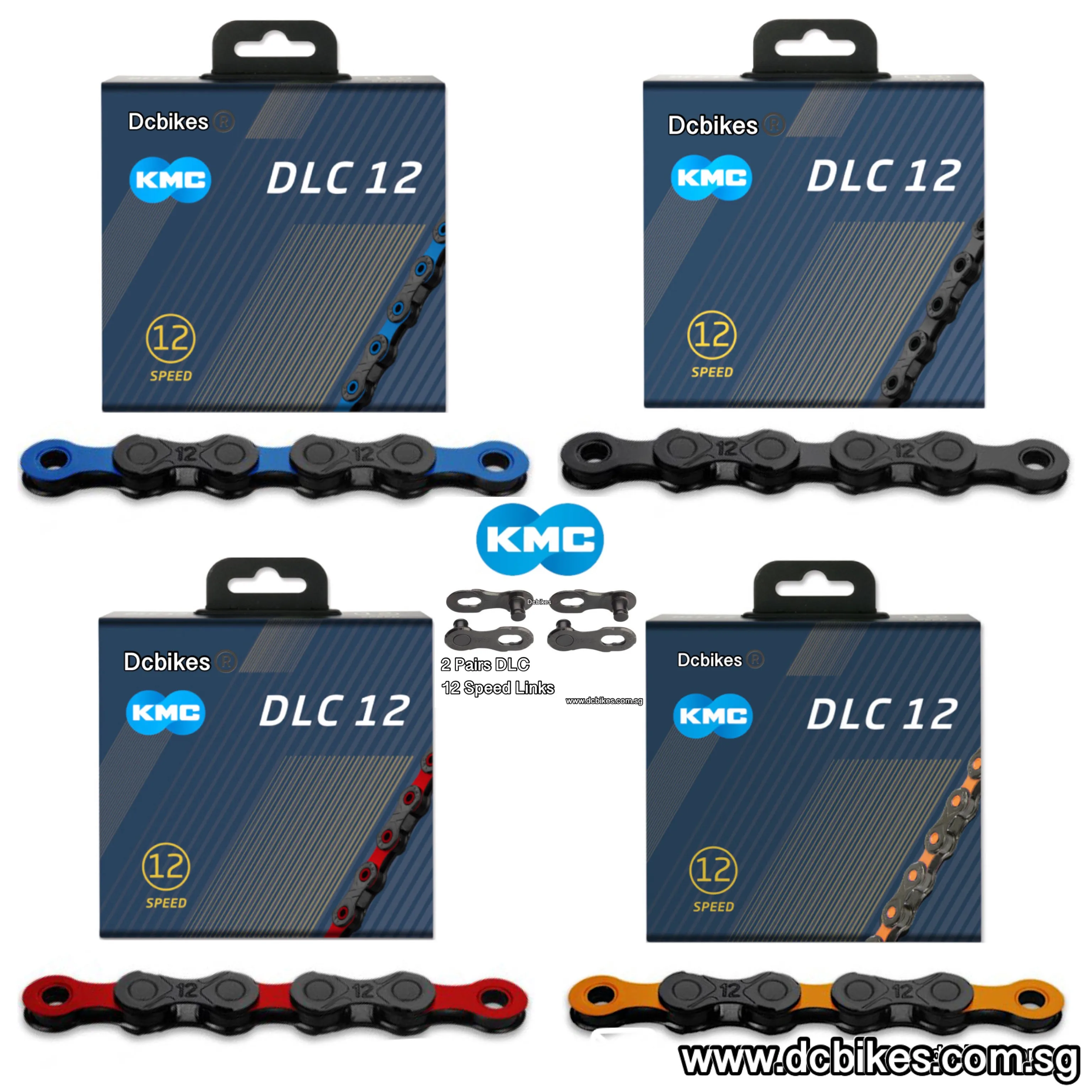KMC X12 DLC Road MTB 12 Speed 126 Chain   Missing Link