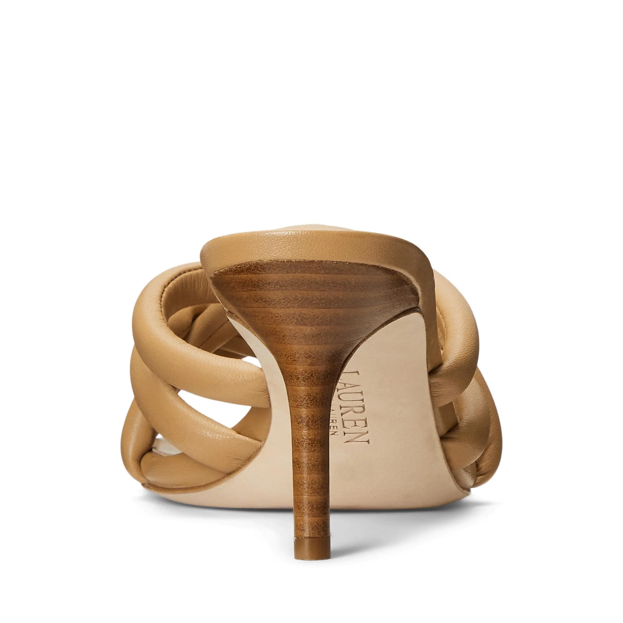 Lauren Ralph Lauren Women's Liliana Nappa Leather Sandal, Modern Gold, 10