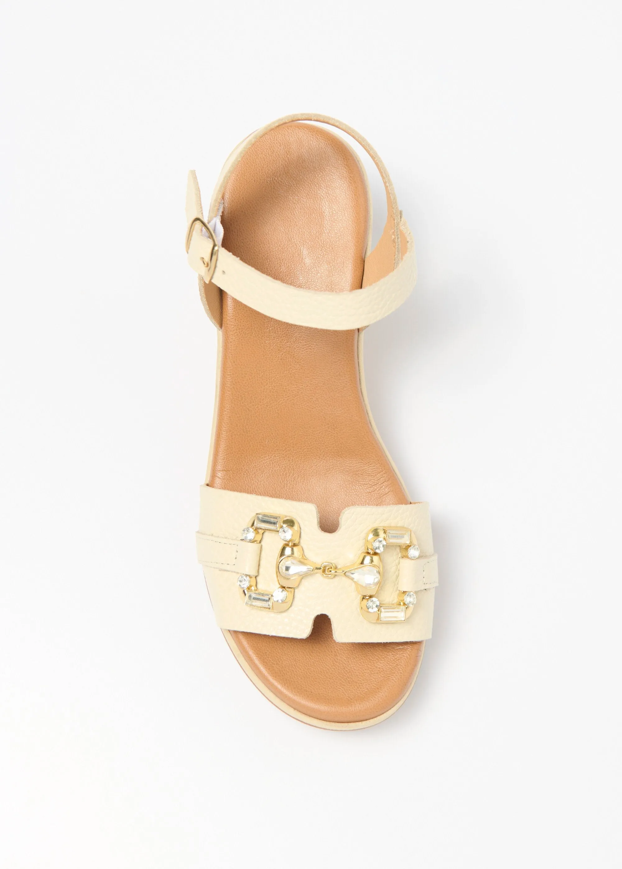 Leather wedge sandals, chic comfort width