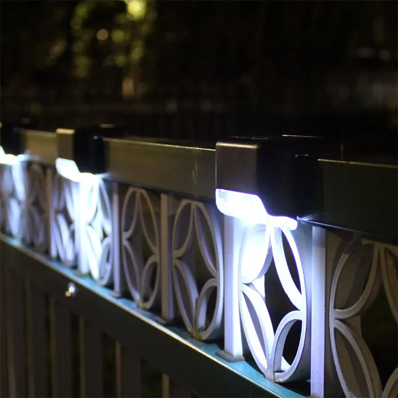 LED Outdoor Waterproof Wall Light Garden Landscape Step Stair Deck Lights Balcony Fence Solar Light