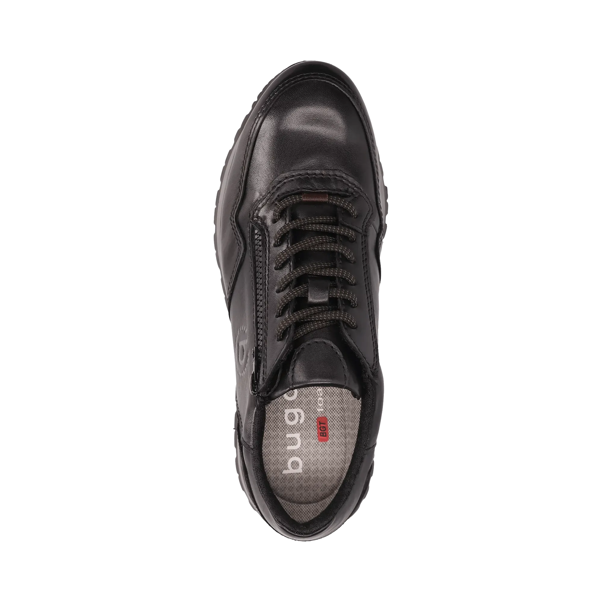Leder Sneaker schwarz
