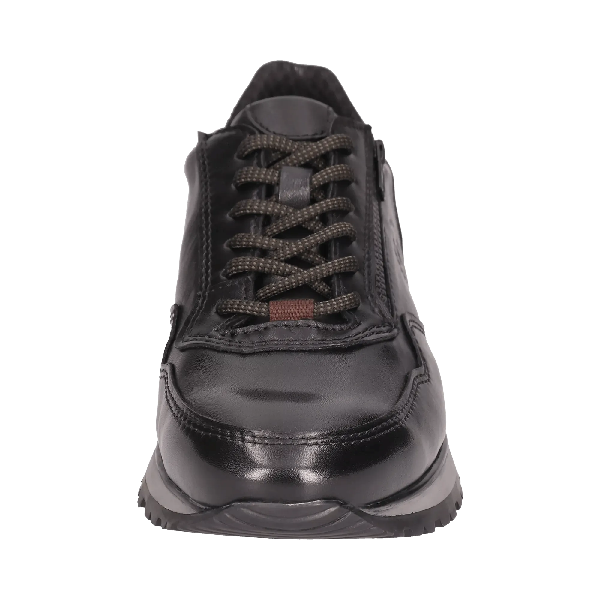 Leder Sneaker schwarz