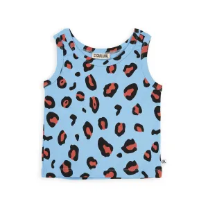 Leopard Print Rib Tank Top - 2 Left Size 6-8 & 12-14 years