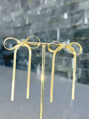 Long Tassel Bow Earring