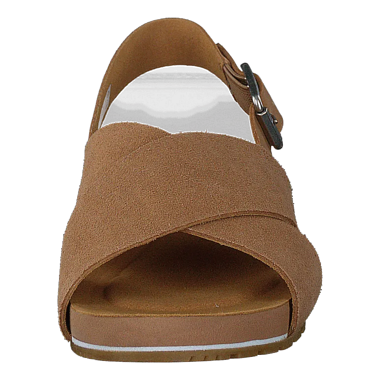 Malibu Waves Basic X Strap Sandal Medium Beige Suede