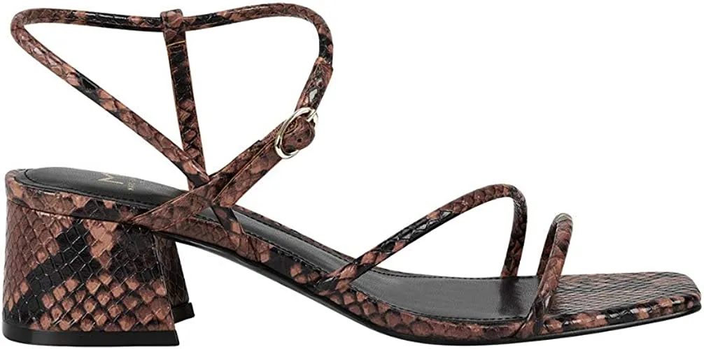 Marc Fisher LTD Womens Jiny 2 Leather Dress Sandals Brown 7 Medium (B,M)
