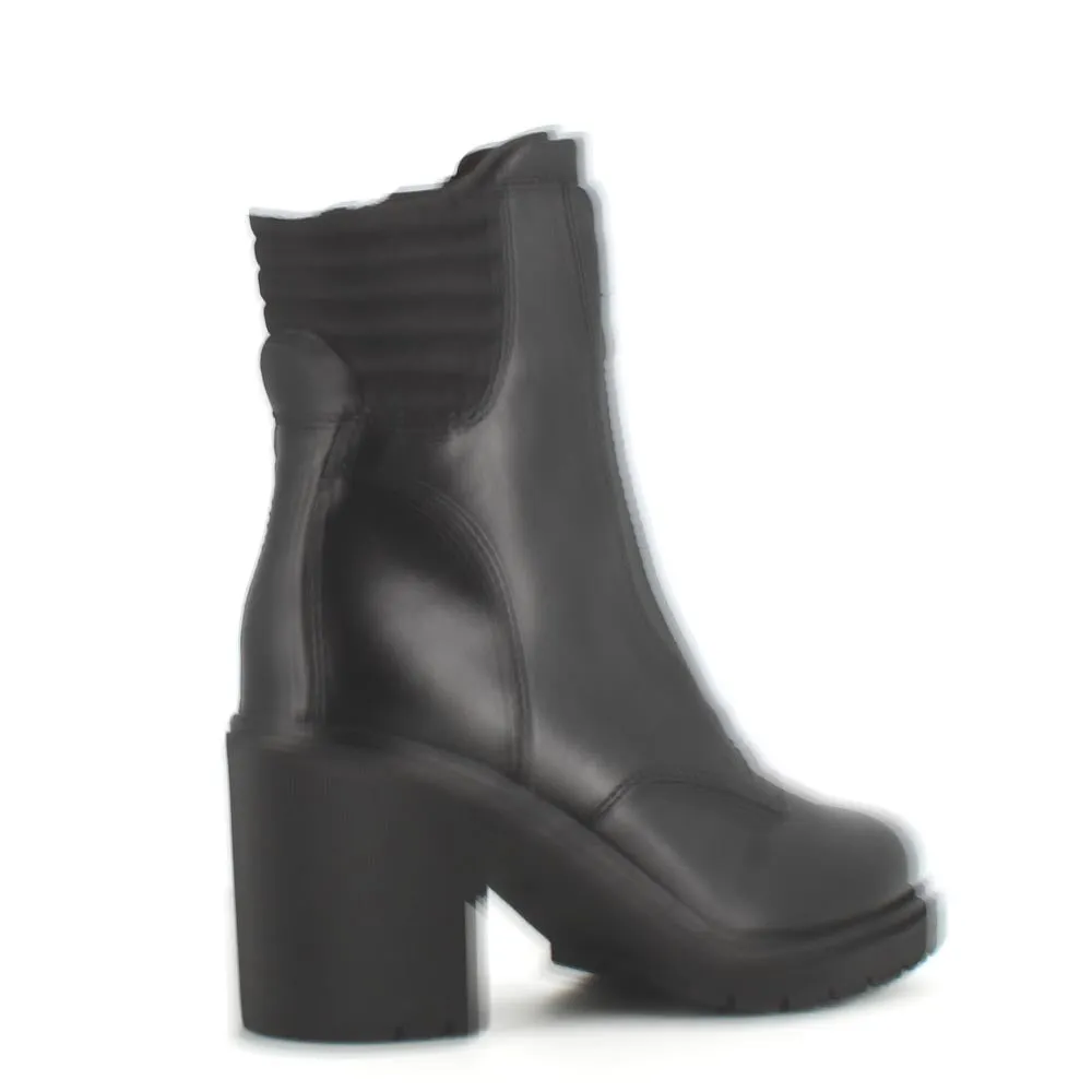 Marco Tozzi Front Zipper Chunky Boot Black
