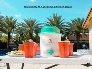 Margaritaville “A Sip of Summer” Bluetooth Wireless Speaker & Cooler Bluetooth Speakers, Fun Drink & Beer Cooler, Water Resistant Outdoor Speaker! Retails $74 