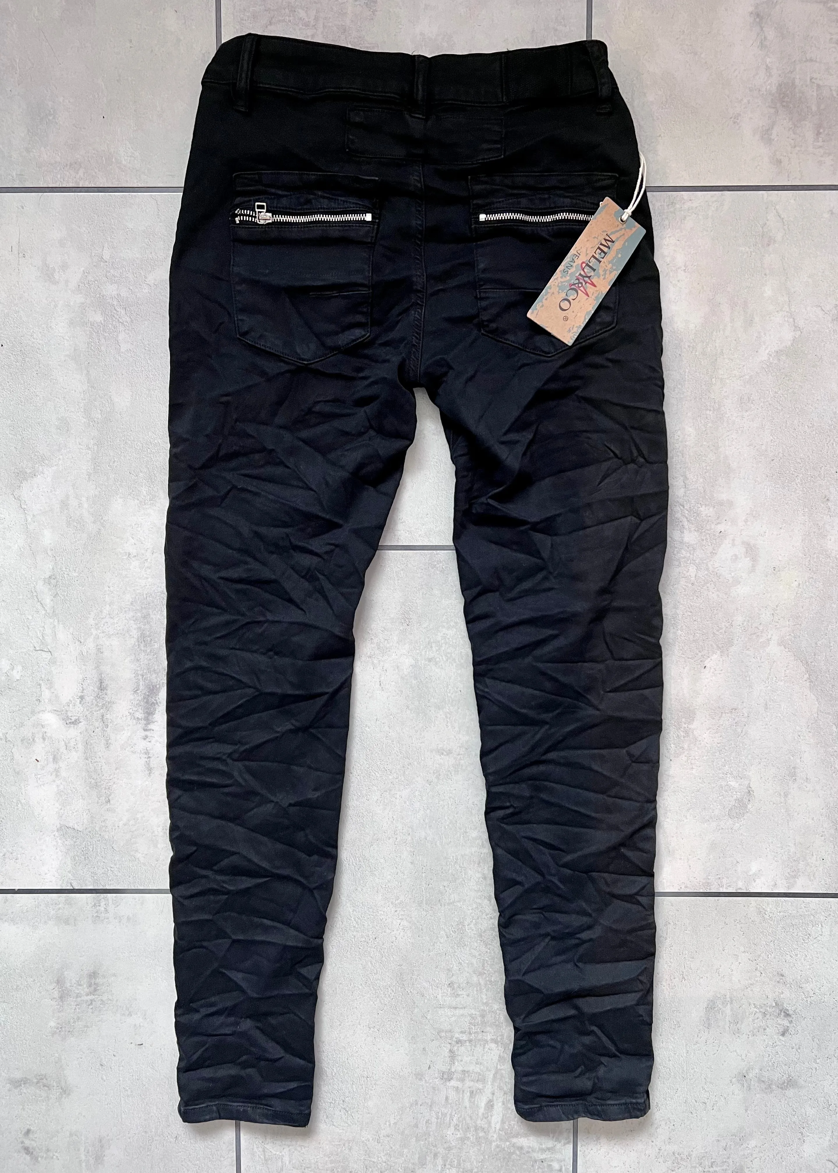 Melly & Co Black 4 Button Black Jeans