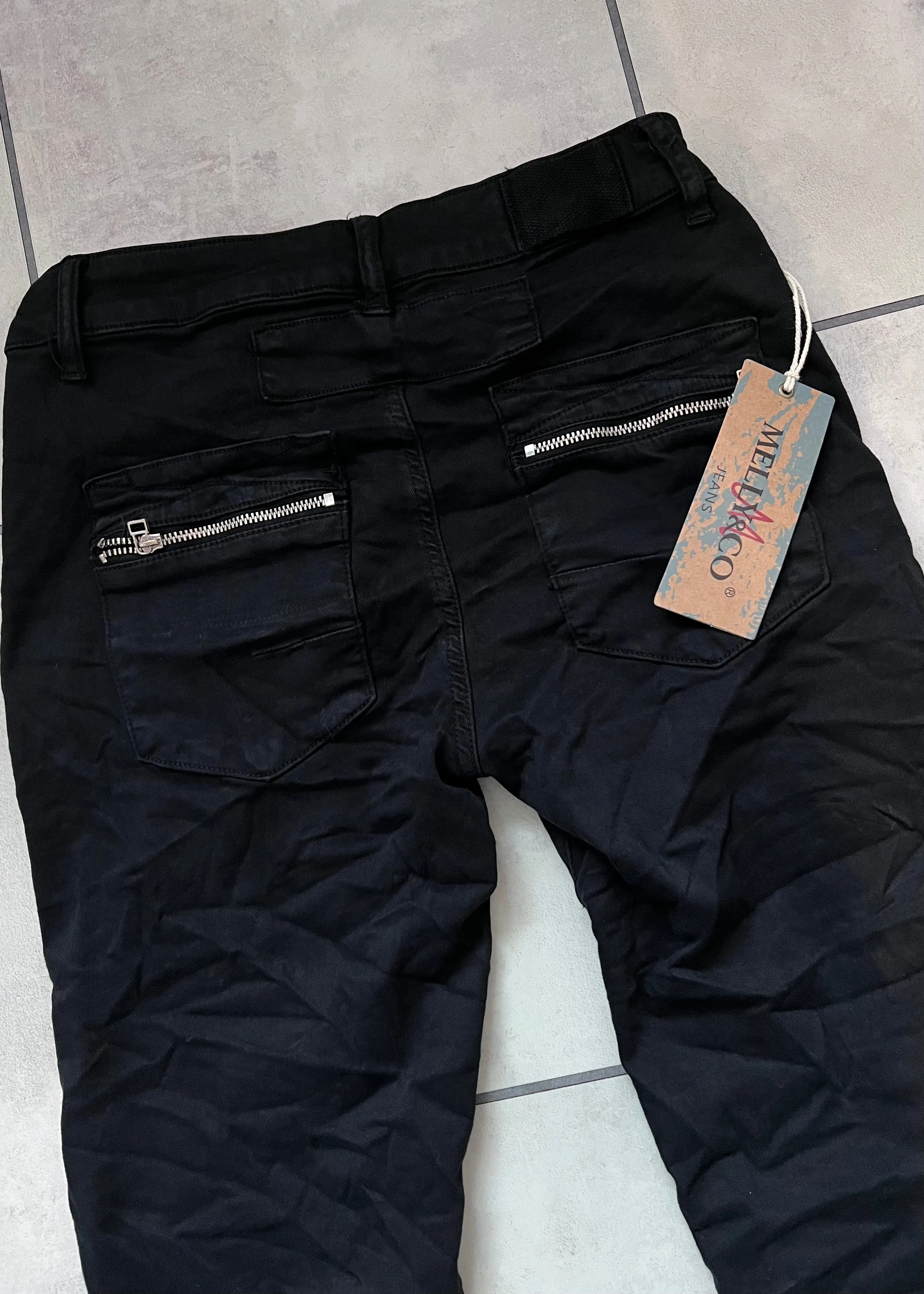 Melly & Co Black 4 Button Black Jeans