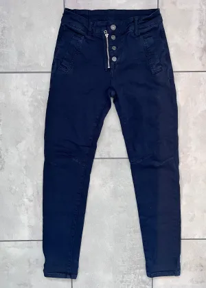 Melly & Co Navy 4 Button Jeans