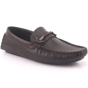 Men “SERGIO” Penta Textured Slip On Stylish Metallic Clasp Casual Moccasin Shoes