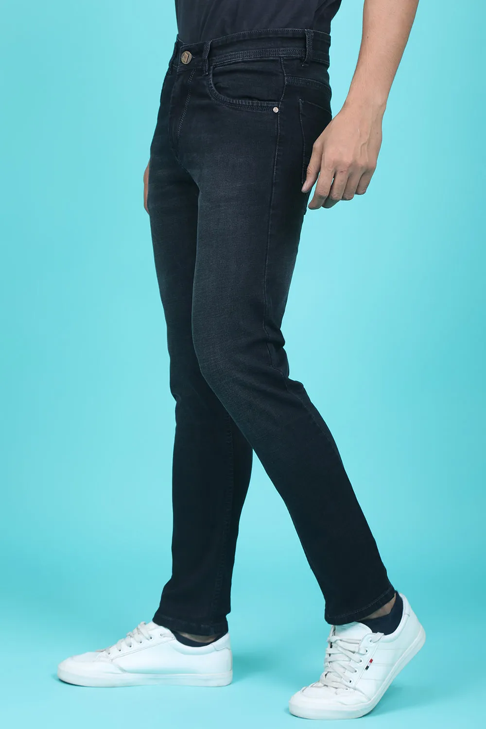 Men's Black Denim Slim Fit RANGER-6024 Jeans