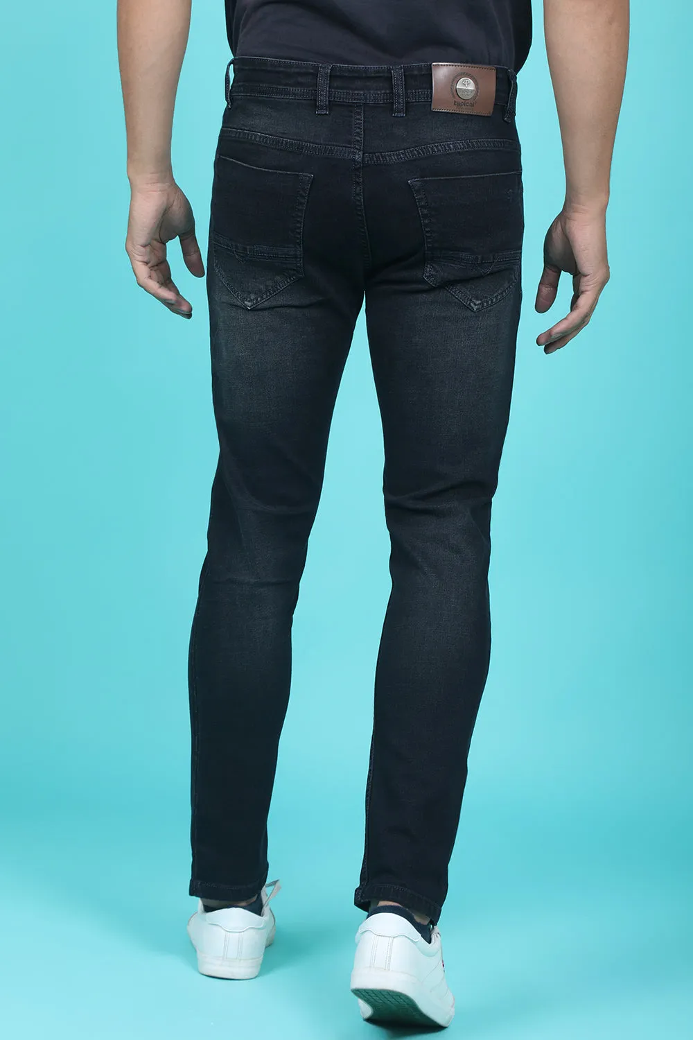 Men's Black Denim Slim Fit RANGER-6024 Jeans