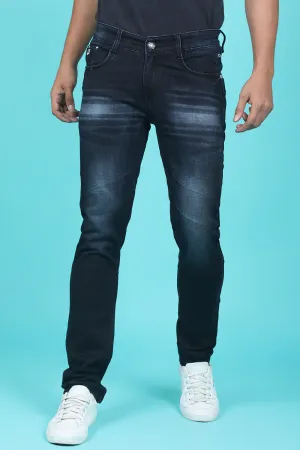 Men's Black Denim Slim Fit SQLC-5423 Jean