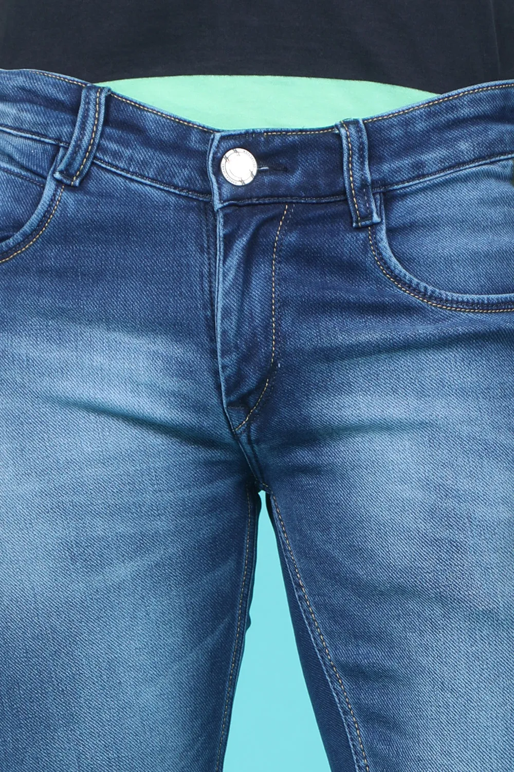 Men's Blue Denim Slim Fit QLC-5310-1 Jean