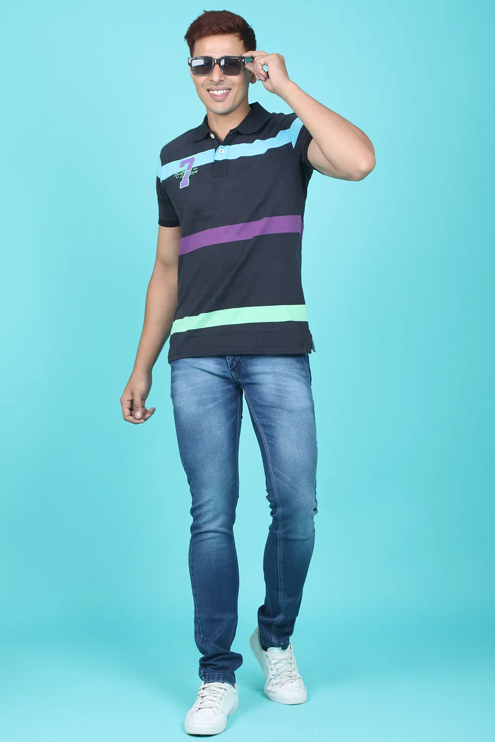 Men's Blue Denim Slim Fit QLC-5310-1 Jean