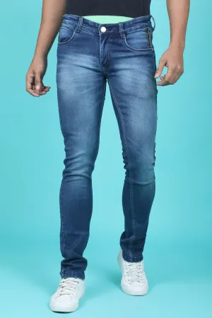 Men's Blue Denim Slim Fit QLC-5310-1 Jean
