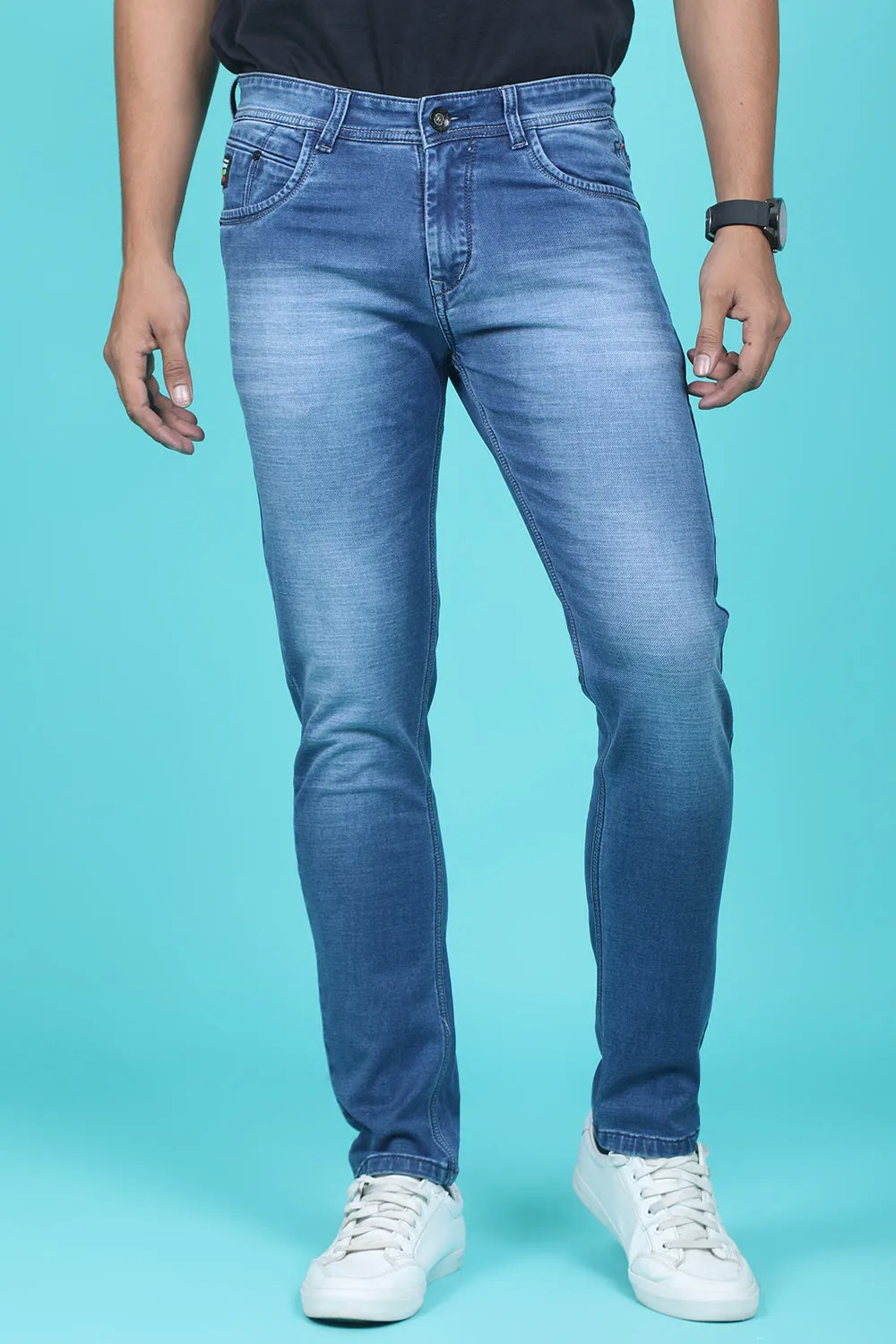 Men's Blue Denim Slim Fit RANGER-6010-1 Jeans