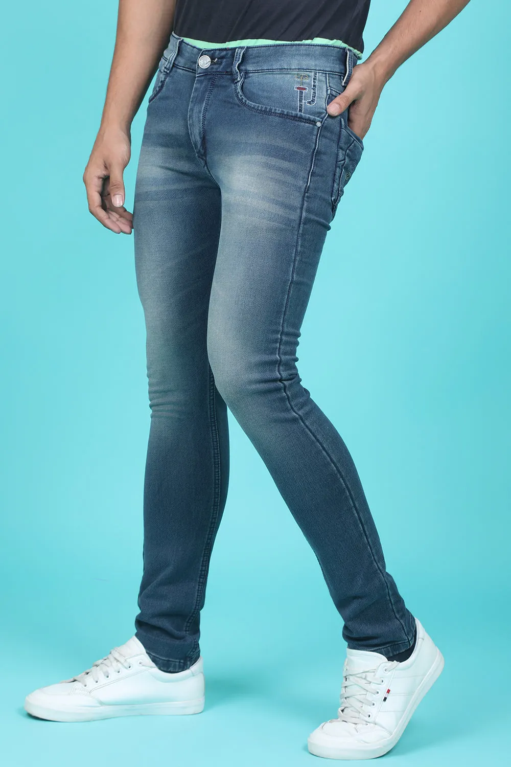 Men's Dark Blue Denim Slim Fit MD-7212-1 Jean