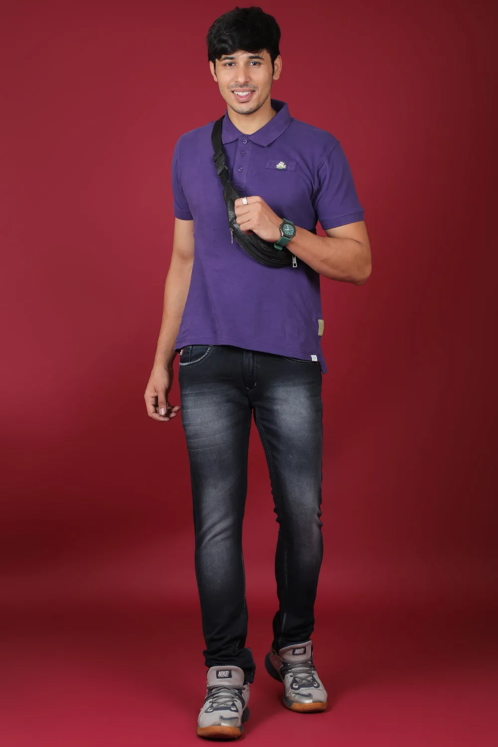Men's Dark Blue Denim Slim Fit MD-7248-1 Jean