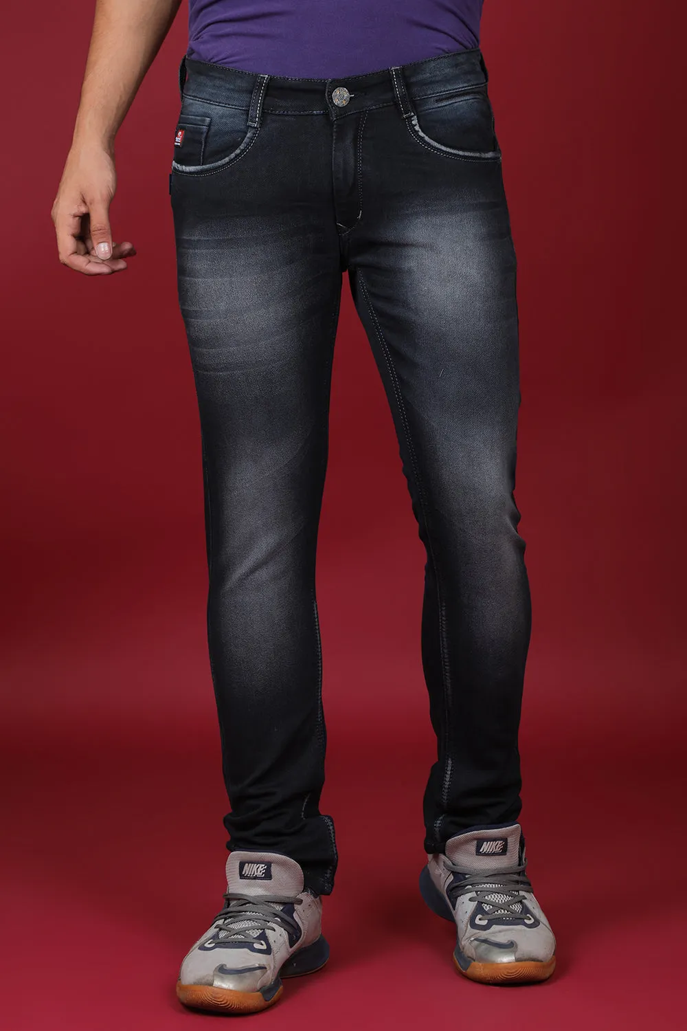 Men's Dark Blue Denim Slim Fit MD-7248-1 Jean