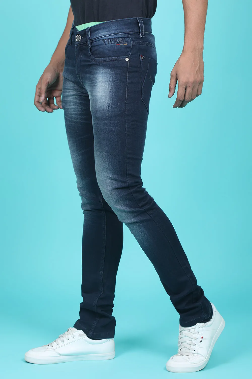 Men's Dark Blue Denim Slim Fit QLC-5292-2 Jean