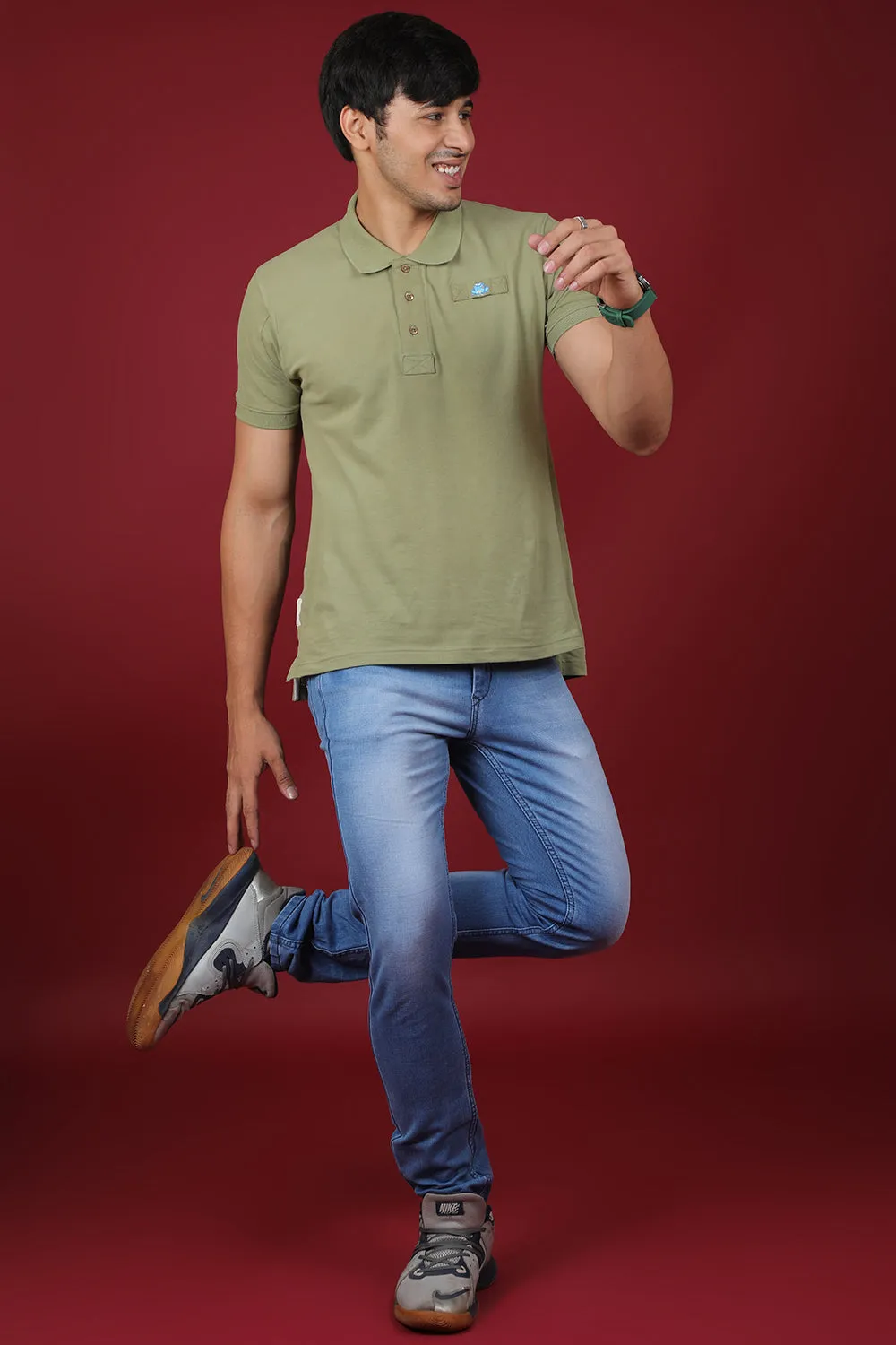 Men's Dark Blue Denim Slim Fit SQLC-5388 Jean