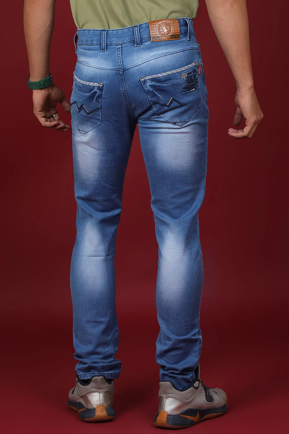 Men's Dark Blue Denim Slim Fit SQLC-5388 Jean