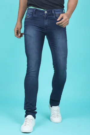 Men's Dark Blue Denim Slim Fit WQLC-5314 Jean