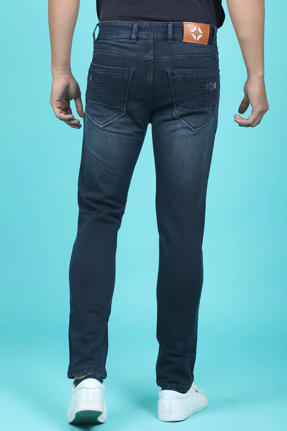 Men's Dark Navy Blue Denim Slim Fit RANGER-6012-1 Jeans