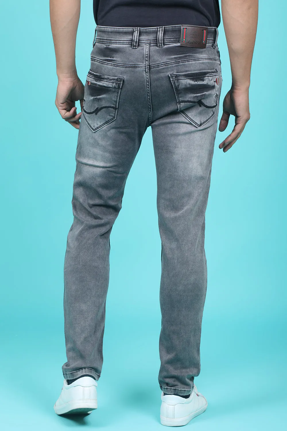 Men's Grey Denim Slim Fit RANGER-6013 Jean