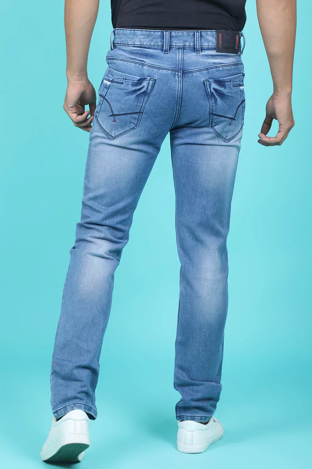 Men's Light Blue Denim Slim Fit RQLC-5447 Jean