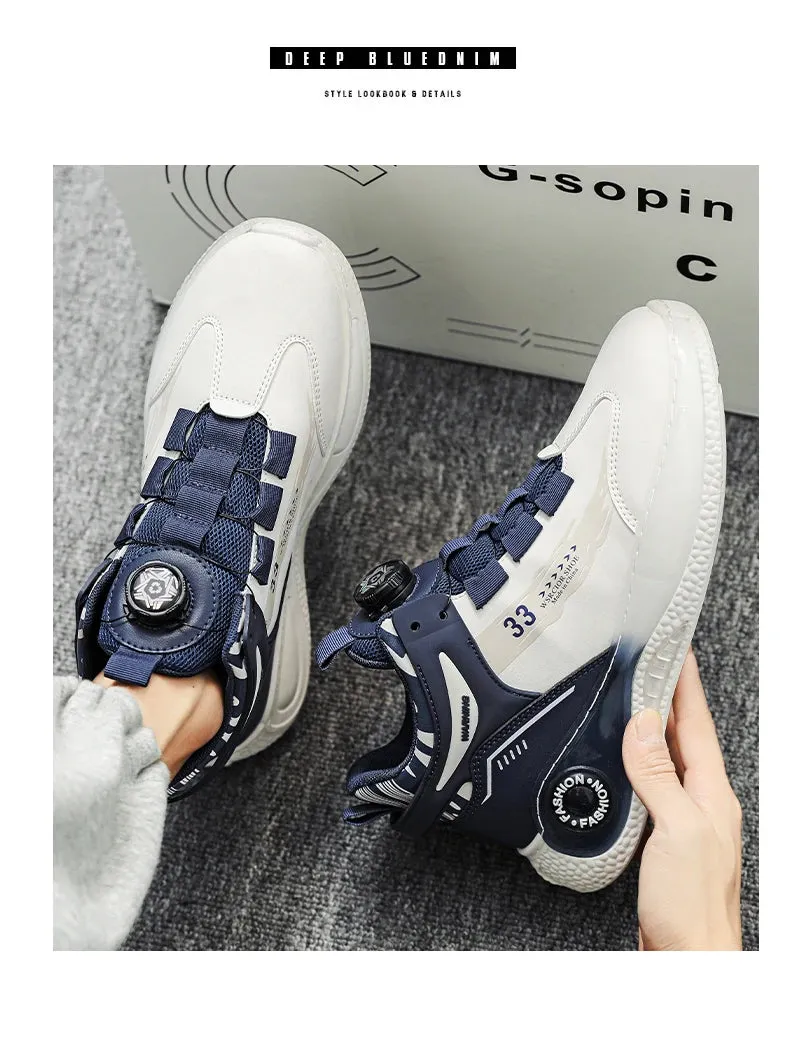 Mens Sneakers with Rotating Buckle for Outdoor Activities