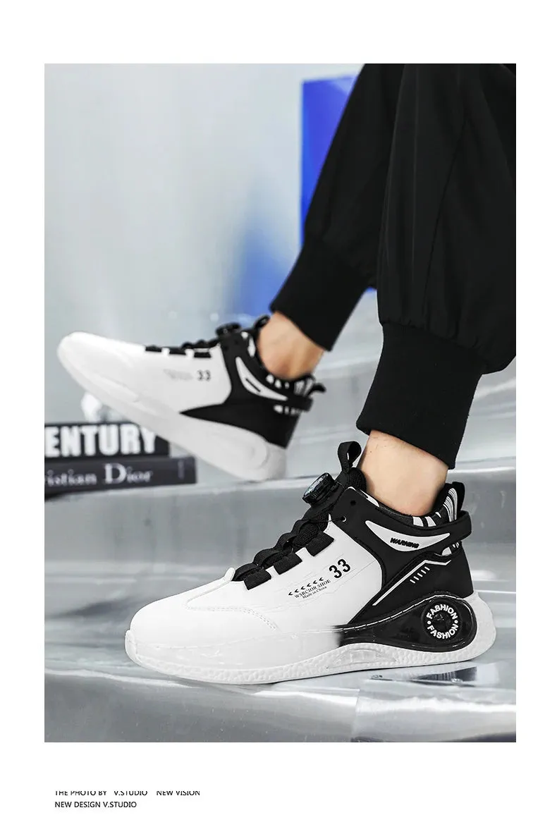 Mens Sneakers with Rotating Buckle for Outdoor Activities