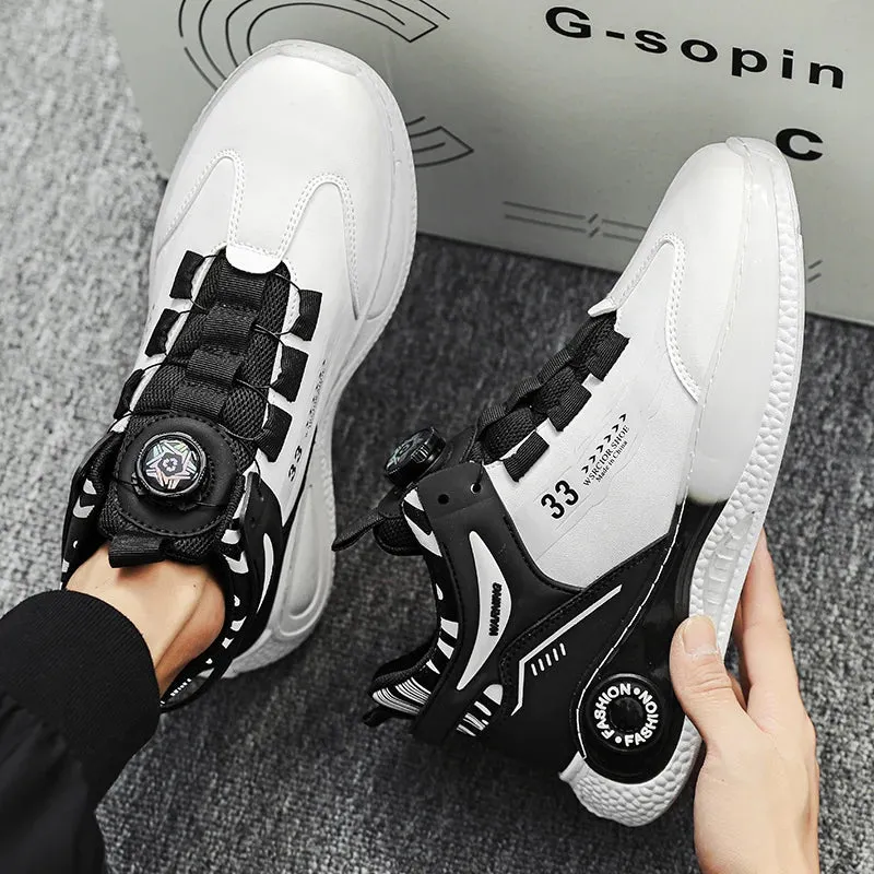 Mens Sneakers with Rotating Buckle for Outdoor Activities