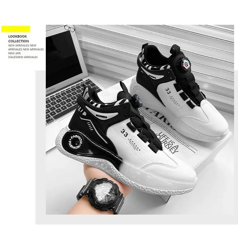 Mens Sneakers with Rotating Buckle for Outdoor Activities