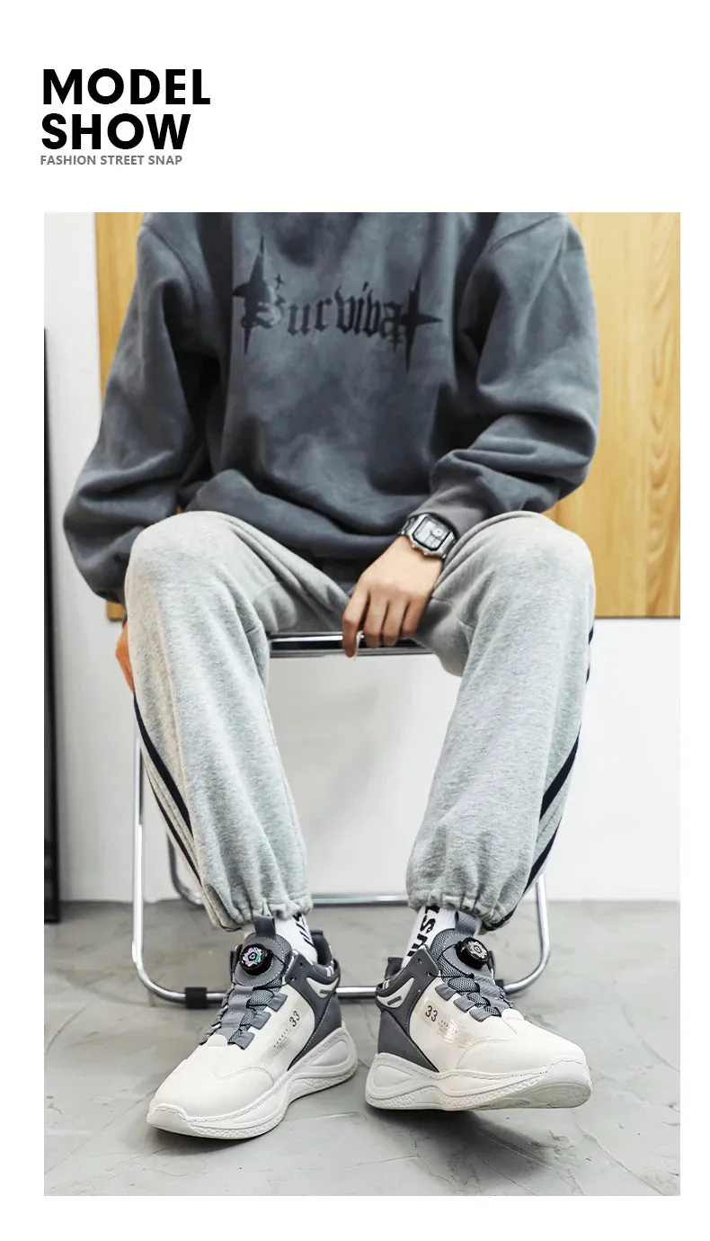 Mens Sneakers with Rotating Buckle for Outdoor Activities