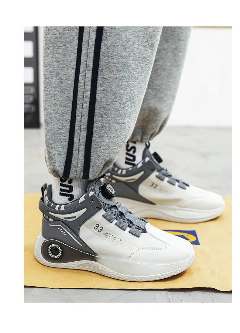 Mens Sneakers with Rotating Buckle for Outdoor Activities