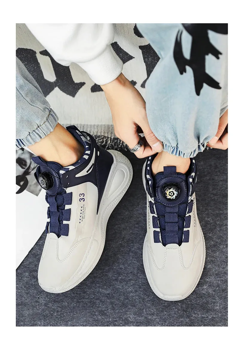 Mens Sneakers with Rotating Buckle for Outdoor Activities