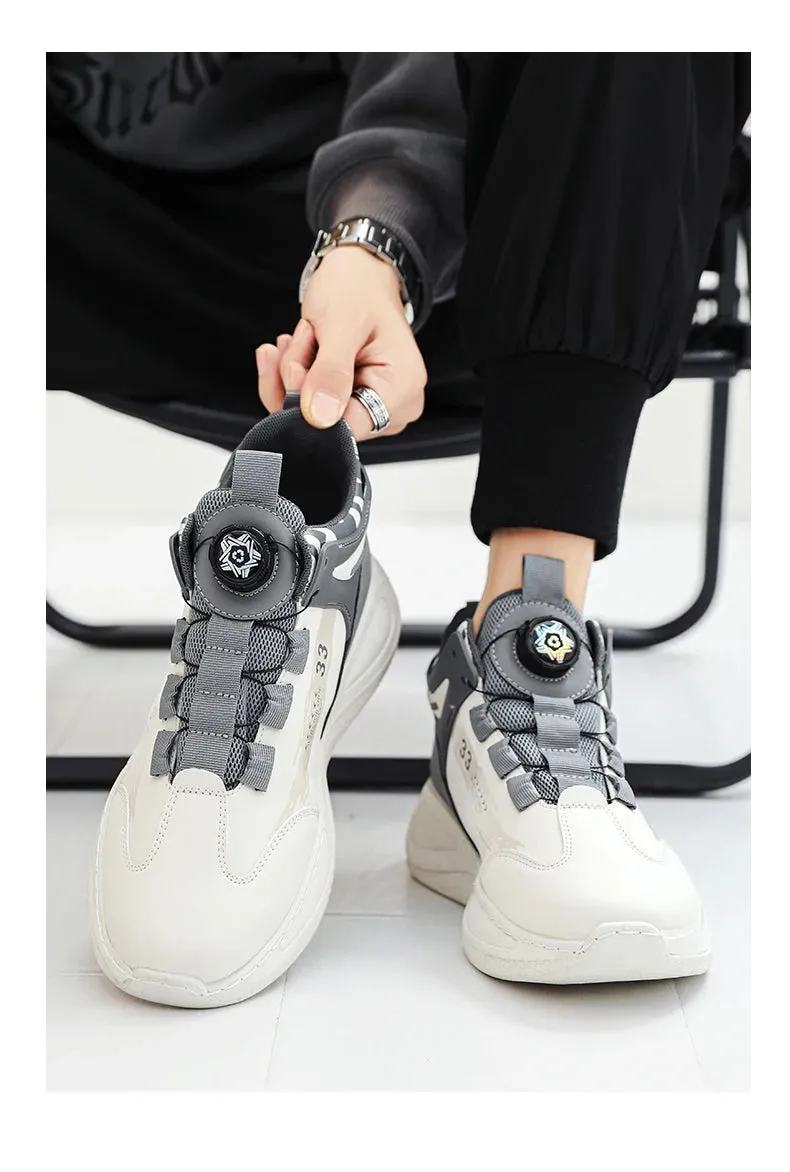 Mens Sneakers with Rotating Buckle for Outdoor Activities