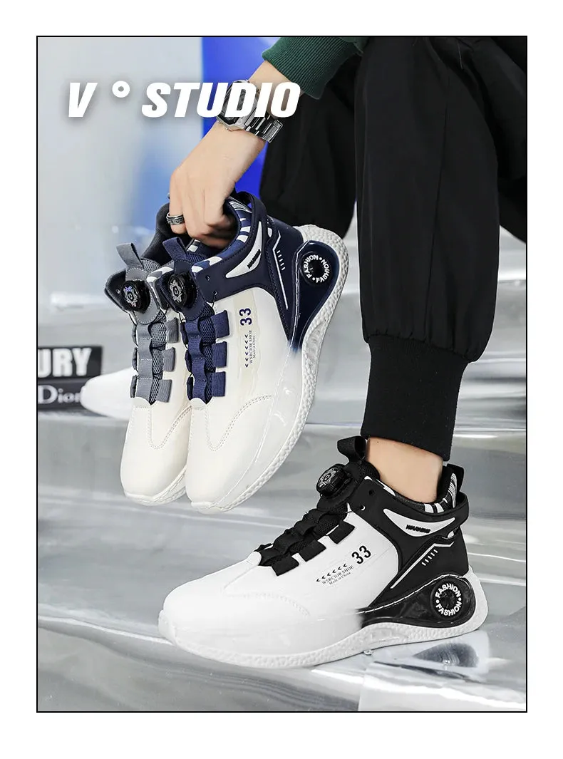 Mens Sneakers with Rotating Buckle for Outdoor Activities