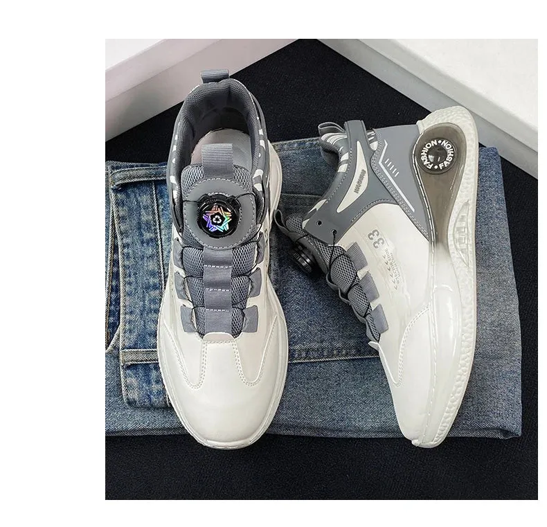Mens Sneakers with Rotating Buckle for Outdoor Activities