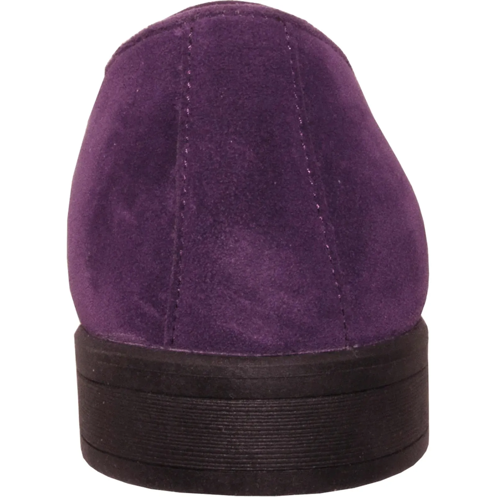 Mens Vegan Suede Wedding & Prom Slip On Loafer Dress Shoe in Purple