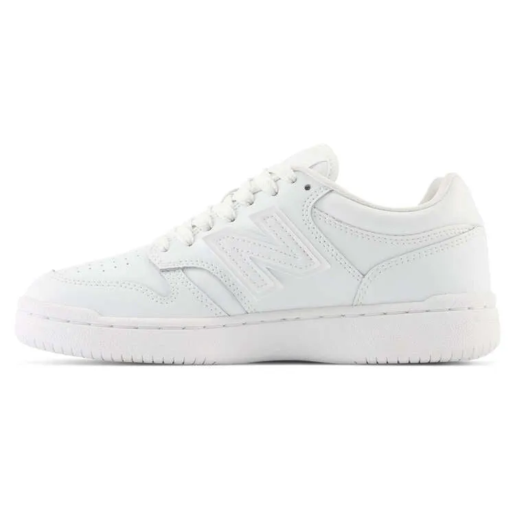 NEW BALANCE KID'S BB 80 TRIPLE WHITE SNEAKER SHOES