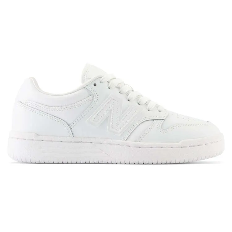 NEW BALANCE KID'S BB 80 TRIPLE WHITE SNEAKER SHOES