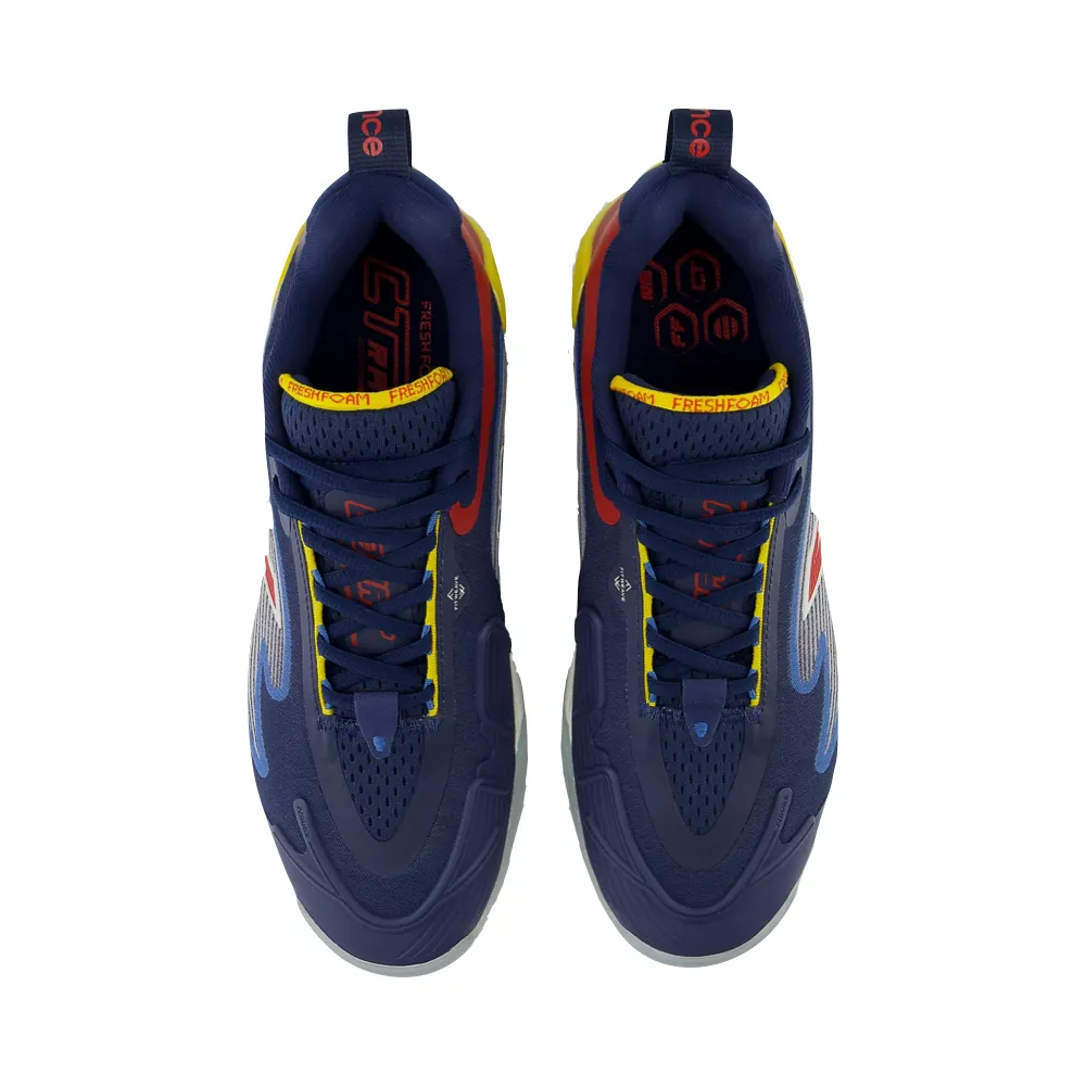 New Balance Men's Fresh Foam X CT-Rally Court Sneaker in Nb Navy with True Red and Ginger Lemon