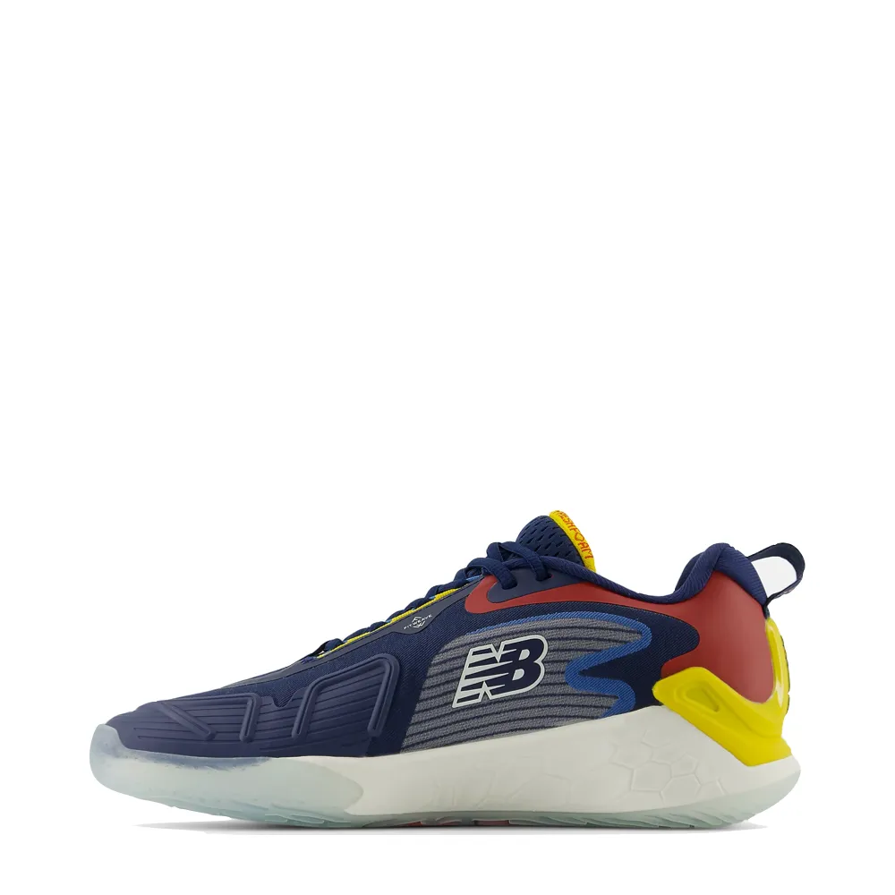 New Balance Men's Fresh Foam X CT-Rally Court Sneaker in Nb Navy with True Red and Ginger Lemon